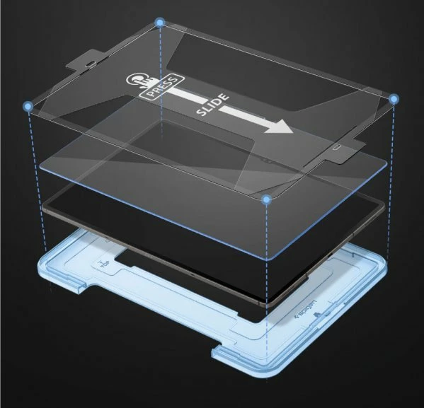 Xham i kalitun mbrojtës Spigen Glas.tr EZ Fit për Samsung Galaxy Tab S9 Ultra 14.6 (X910/X916B) 0.2mm 9H transparent