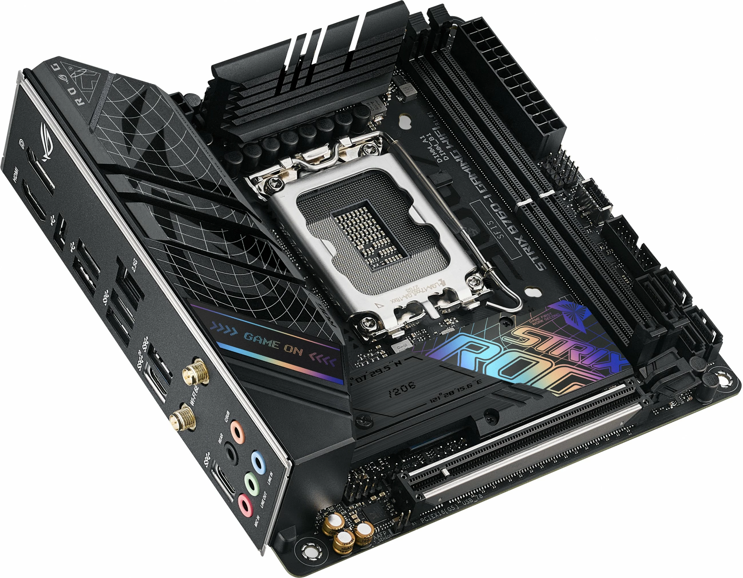 Pllakë amë ASUS ROG STRIX B760-I GAMING WIFI, Intel, LGA 1700, DDR5-SDRAM, 96 GB