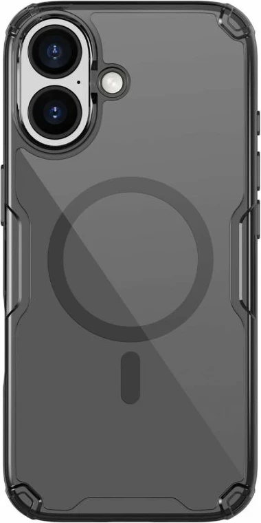 Kapak telefoni Nillkin Nature TPU Pro Magnetic për iPhone 17 Pro, e zezë transparente