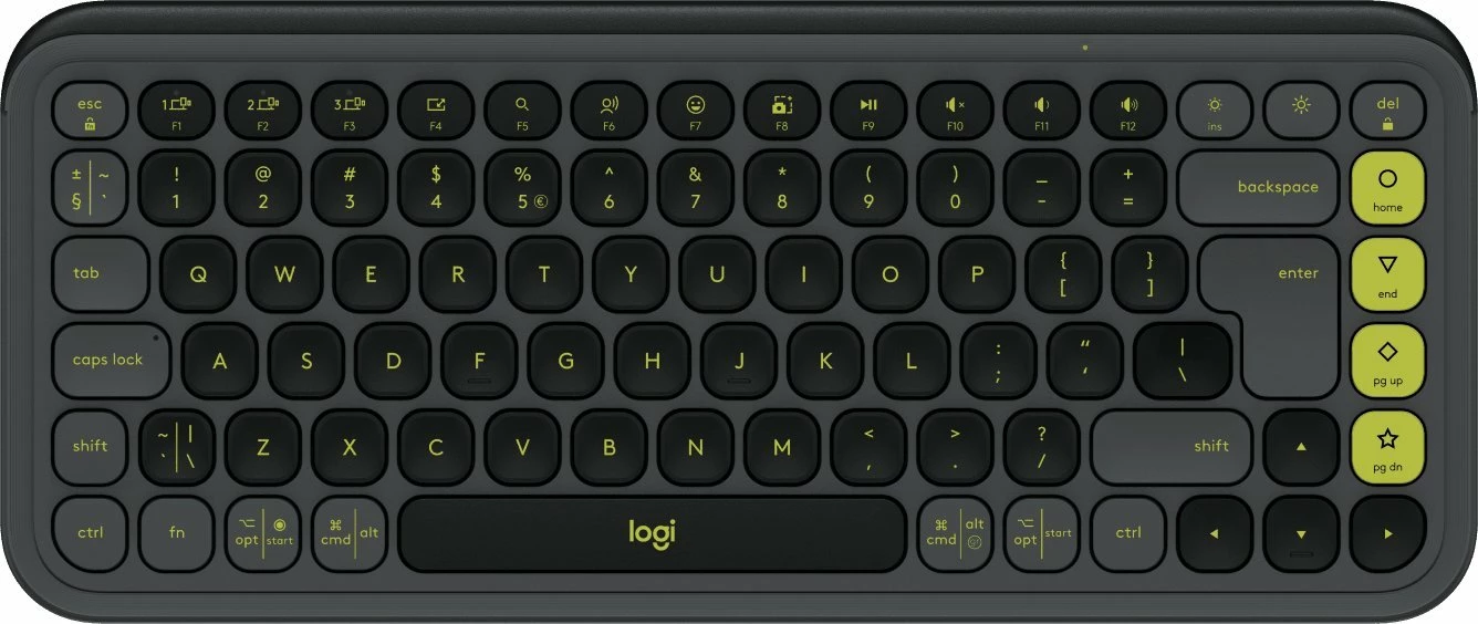 Tastierë Bluetooth wireless Logitech POP Icon Keys 920-013071, US INTL, pa numpad, pa ndriçim, grafit e zezë