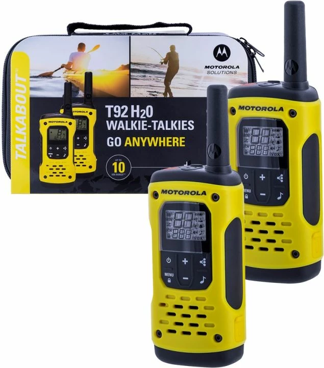 Radio multifunksionale Motorola t92 MOTO92H, e verdhë/zezë, set 2 copë