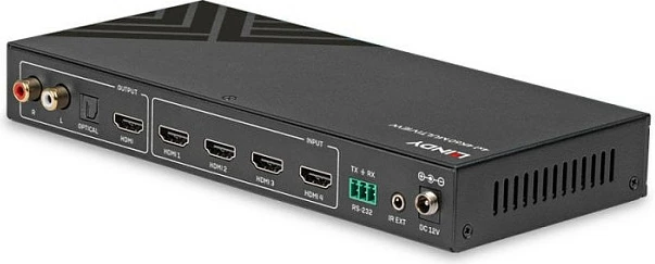 Switch HDMI LINDY 4x1 Multiview 4K60, 18 Gbps, metal, i zi