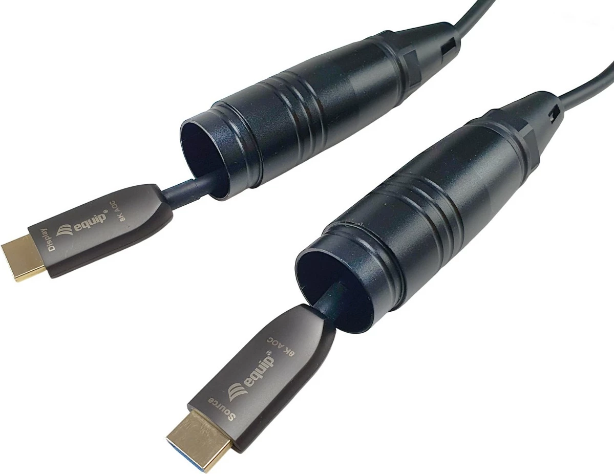 Kabllo HDMI Equip 2.1, 200m, 8K60Hz, HDR, e zezë