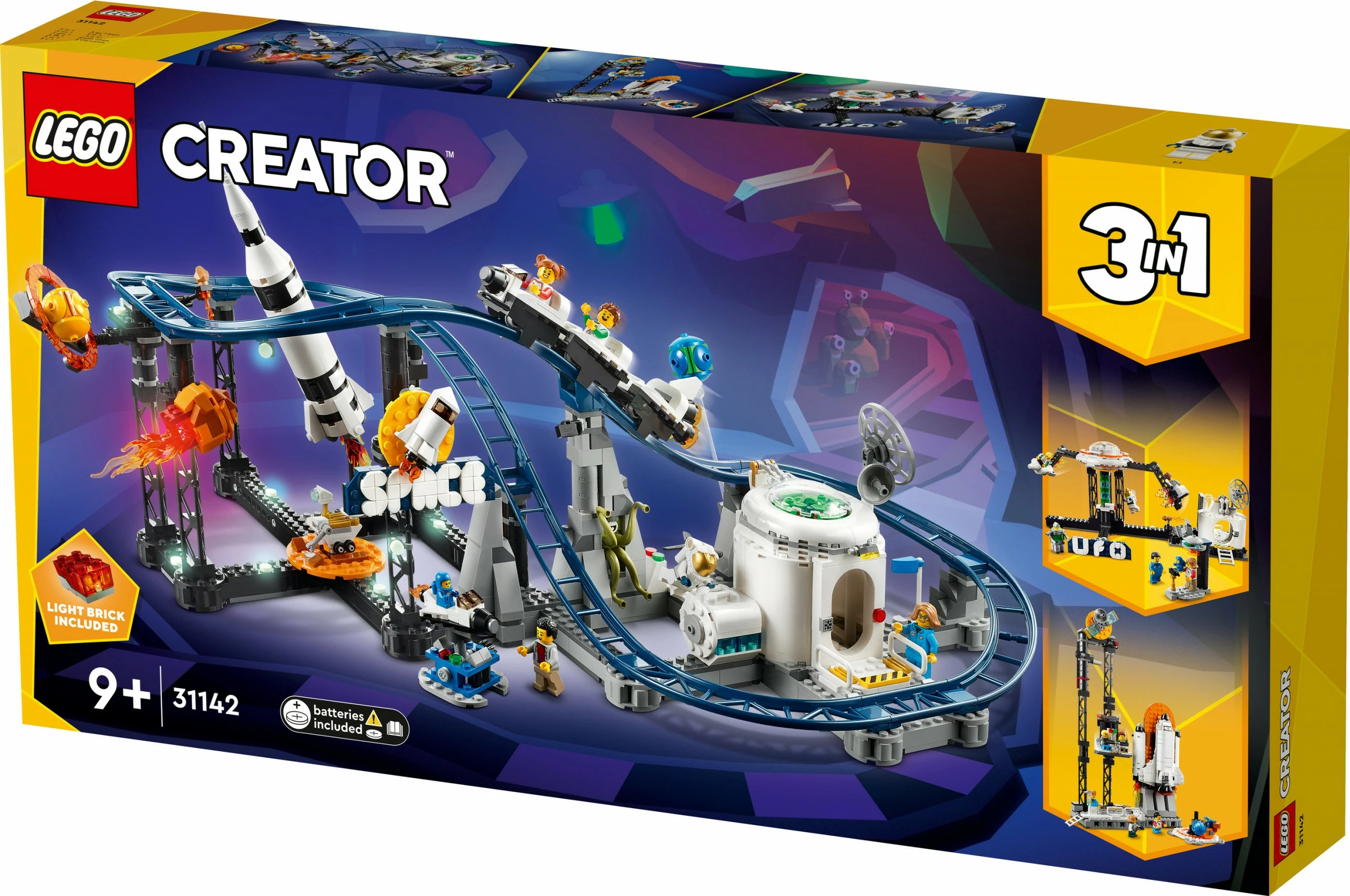 Set ndërtimi LEGO Space Roller Coaster, 9 vjeç+, 874 pjesë, Plastikë