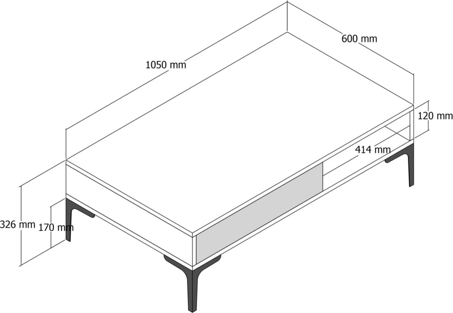 Kompozim për dhomë ndeje FH11856.01 2 pjesë melaminë në ngjyrë arre