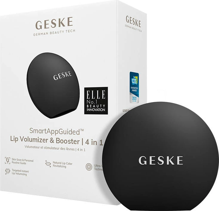 Volumizues buzësh Geske GK000055GY01, 4-në-1, me aplikacion, silikon, Gri