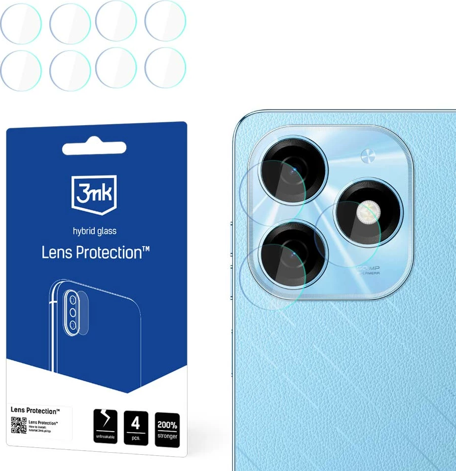Mbështjellës kamerë 3mk Protection për Tecno Spark 20, xham hibrid