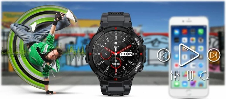 Smartwatch Gravity për të gjithë, e zezë