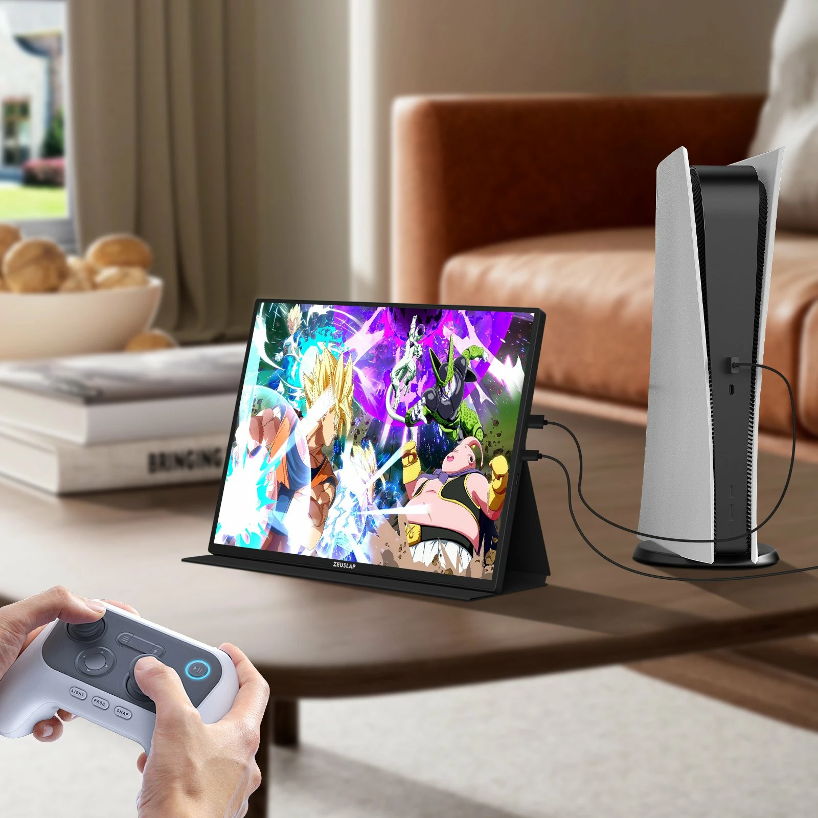 Monitor portativ Zeuslap Z10T 10.5\" IPS WUXGA me prekje, USB-C/Mini HDMI, i zi