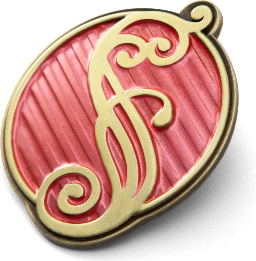 Badge koleksionuese NOBLE COLLECTION Wicked Glinda Shiz University, 3.8 cm, ar antik/kuqe