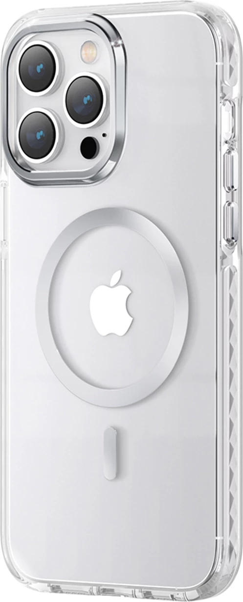 Mbështjellës Kingxbar Ice Crystal Series për iPhone 14 MagSafe, argjendtë