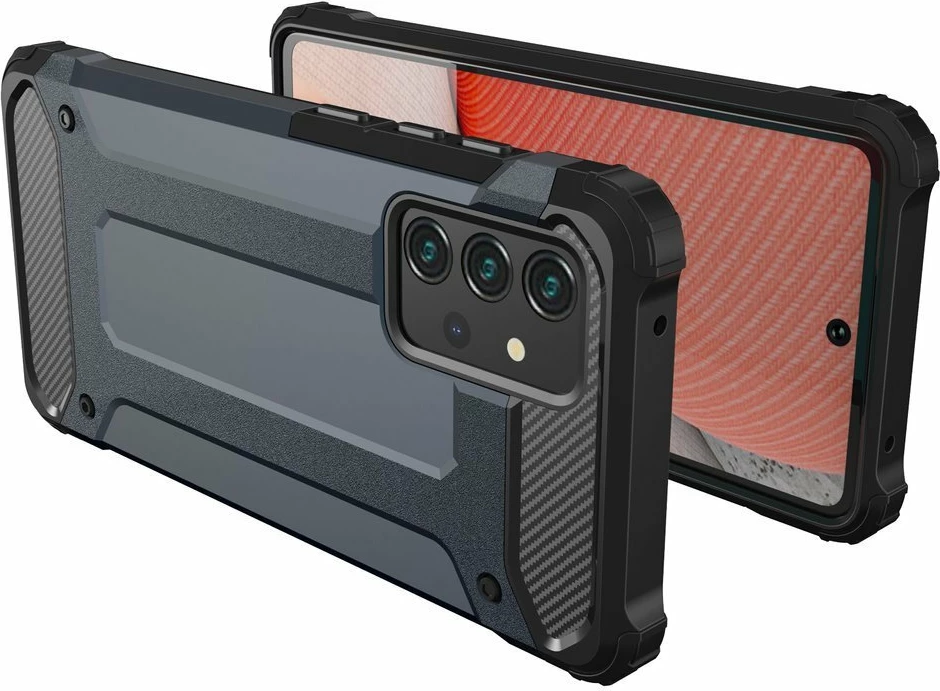 Mbështjellës Hurtel Hybrid Armor për Samsung Galaxy A72, Blu