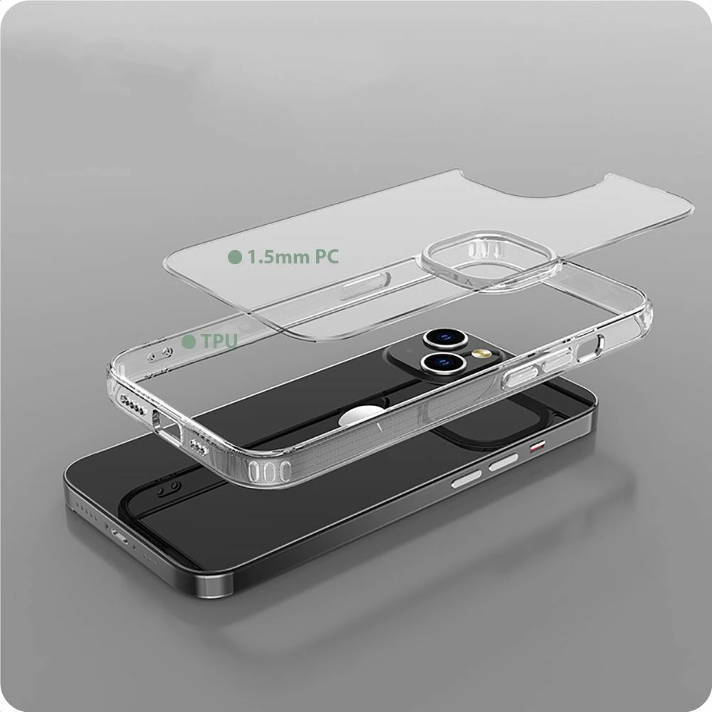 Mbështjellës Tech-Protect FlexAir Hybrid për iPhone 15, Transparent