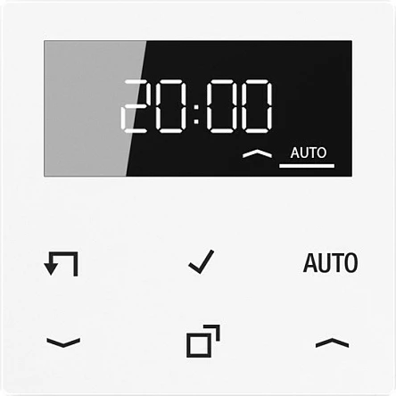 Ndërprerës me timer Jung A1750DWW, plastikë, pa vida, i bardhë