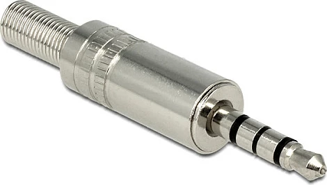 Prizë audio 3.5 mm DeLOCK 65546, metal, për saldim, argjendtë