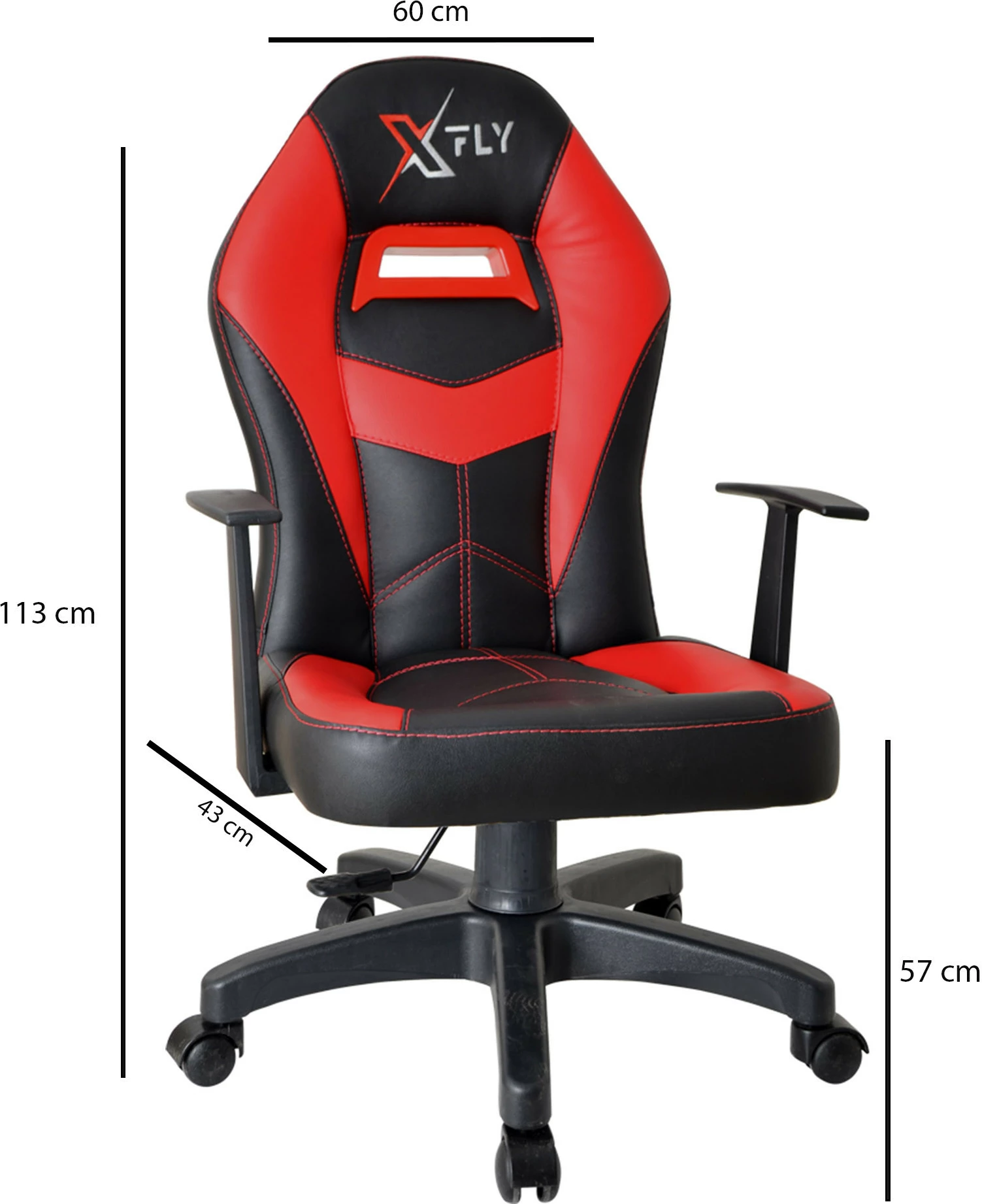 Karrige gaming Skye Decor, XFly Machete, e kuqe