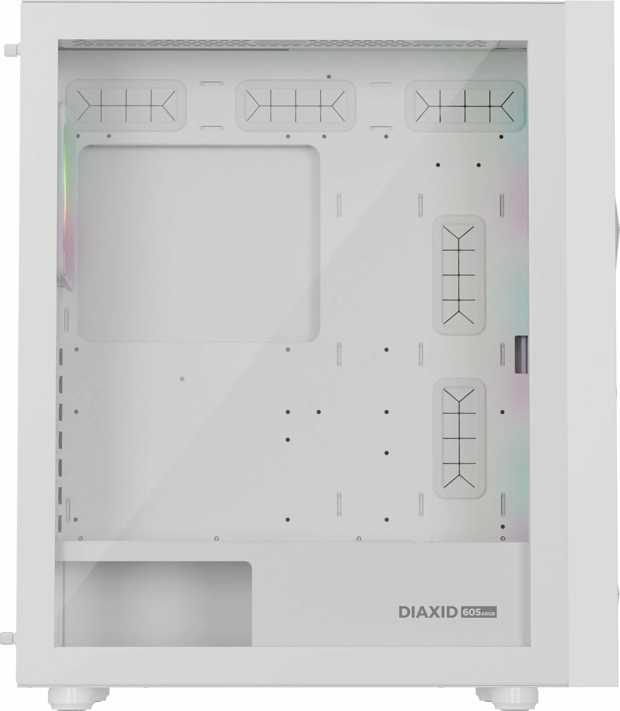 Kasë GENESIS Diaxid 605 ARGB (NPC-2173) Midi Tower ATX/microATX/Mini-ITX USB-C, e bardhë