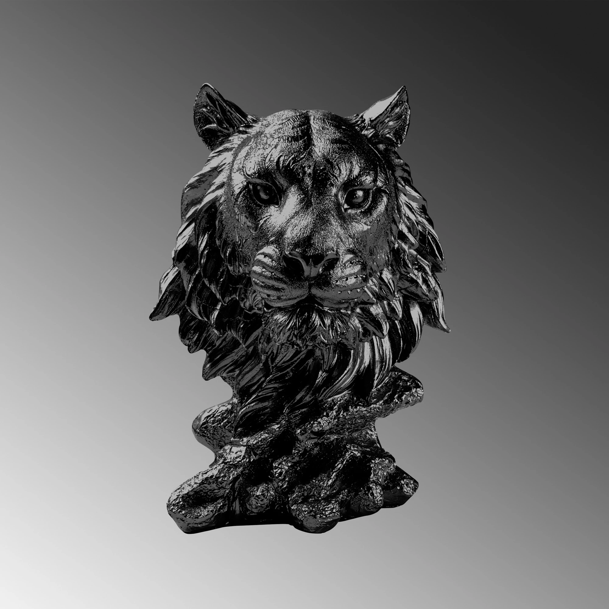 Objekt dekorativ Aberto Design, tigër, i zi, Tiger-4