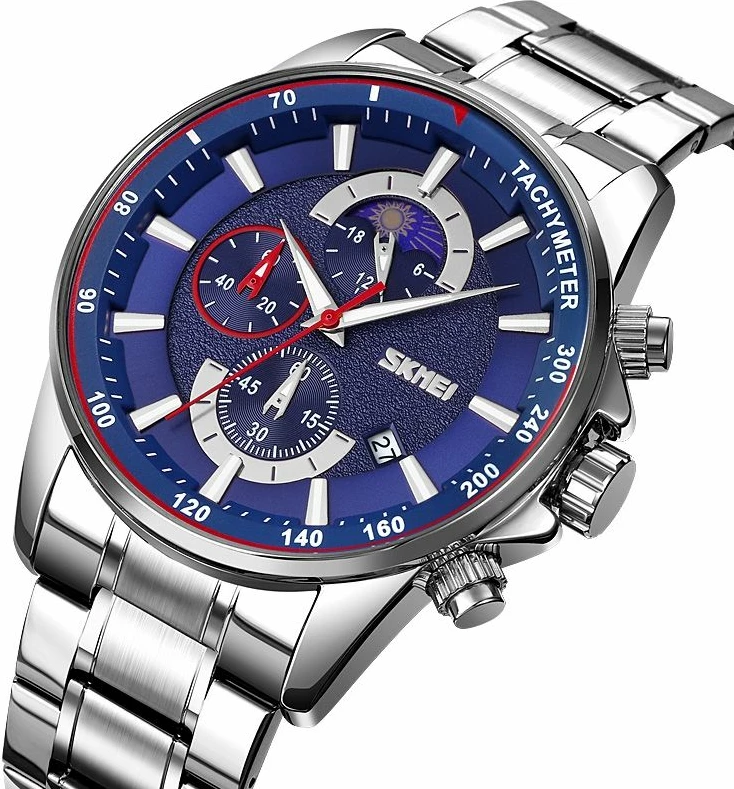 Orë dore për meshkuj Skmei, argjendtë