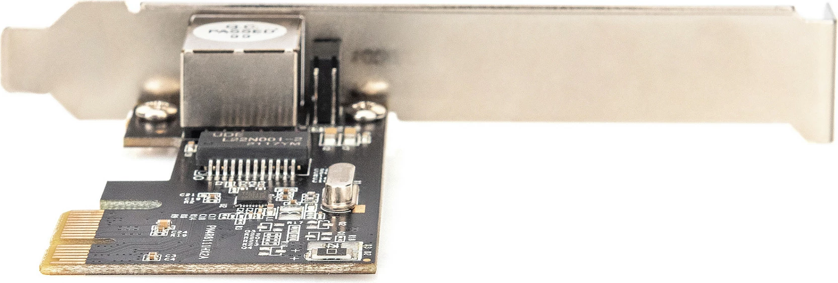 Kartë rrjeti Digitus PCI Express Gigabit, 1x RJ-45, low-profile, ngjyrë argjendtë