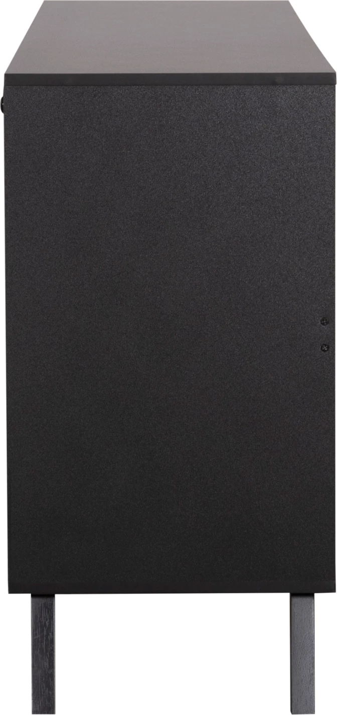 Bufe KRUDEN, melaminë, ngjyrë e zezë-natyrale, FH9446.11, 180x40x78.6 cm