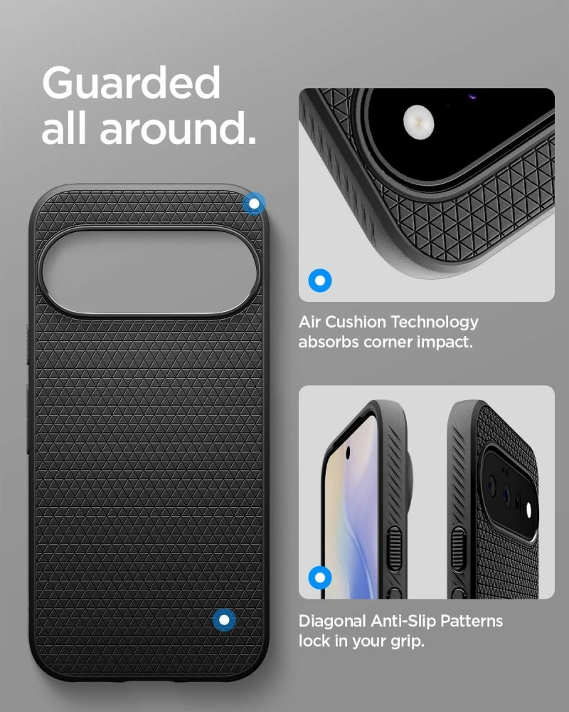 Mbështjellës Spigen Liquid Air Mag për Google Pixel 11, MagSafe, TPU, Matte Black