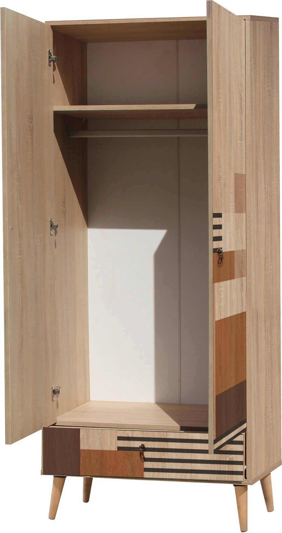 Dollap Hanah Home, City Gardrop, Colorblock, shumëngjyrësh