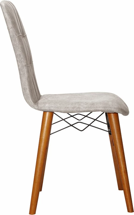 Karrige Sonora I, material stof, ngjyrë gri antike-këmbë arre