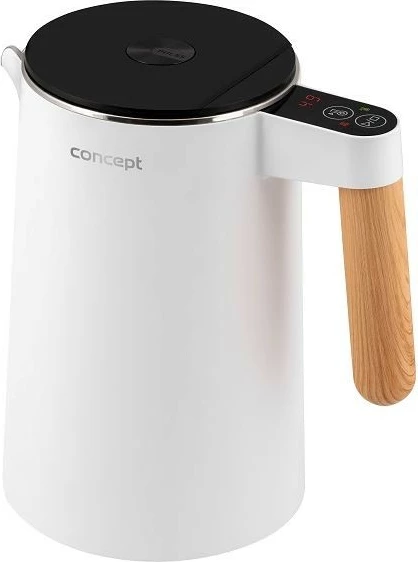 Ibrik elektrik Concept RK3300, 1.5 L, rregullim temperature, i bardhë