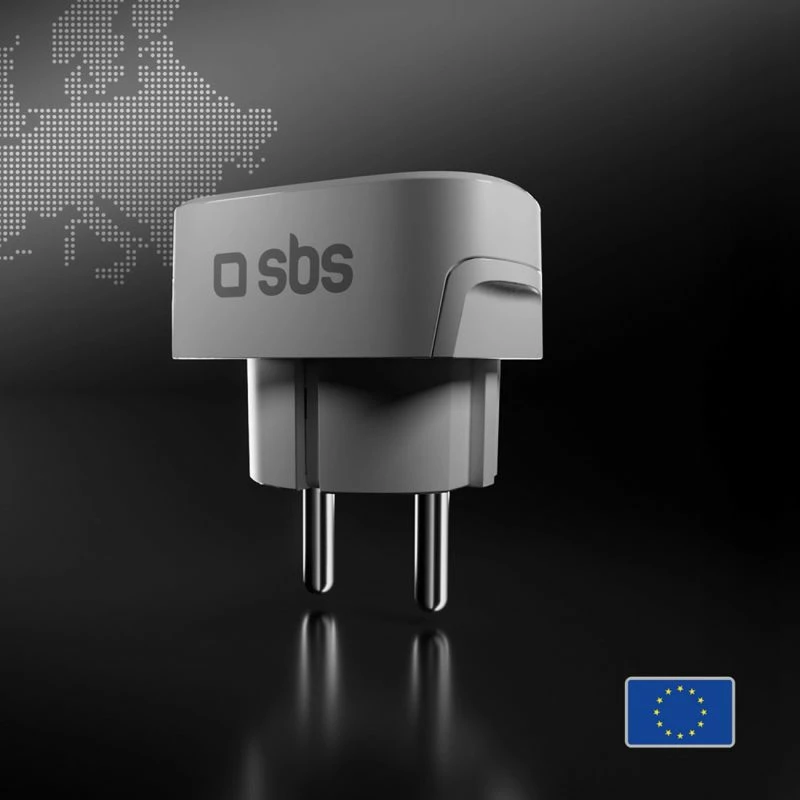 Adapter universal udhëtimi SBS Shucko/EU, i bardhë