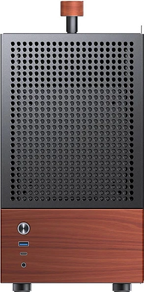 Kasë Jonsbo T6, Mini-Tower Mini-ITX, Tempered Glass, dru, e zezë