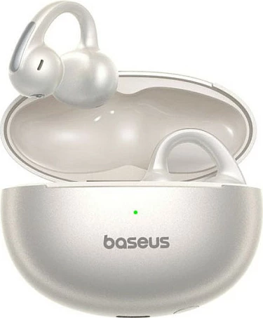 Kufje Baseus Bowie MC1 Pro, TWS open-ear bone conduction, Bluetooth 6.0, IP67, 40 orë, të bardha