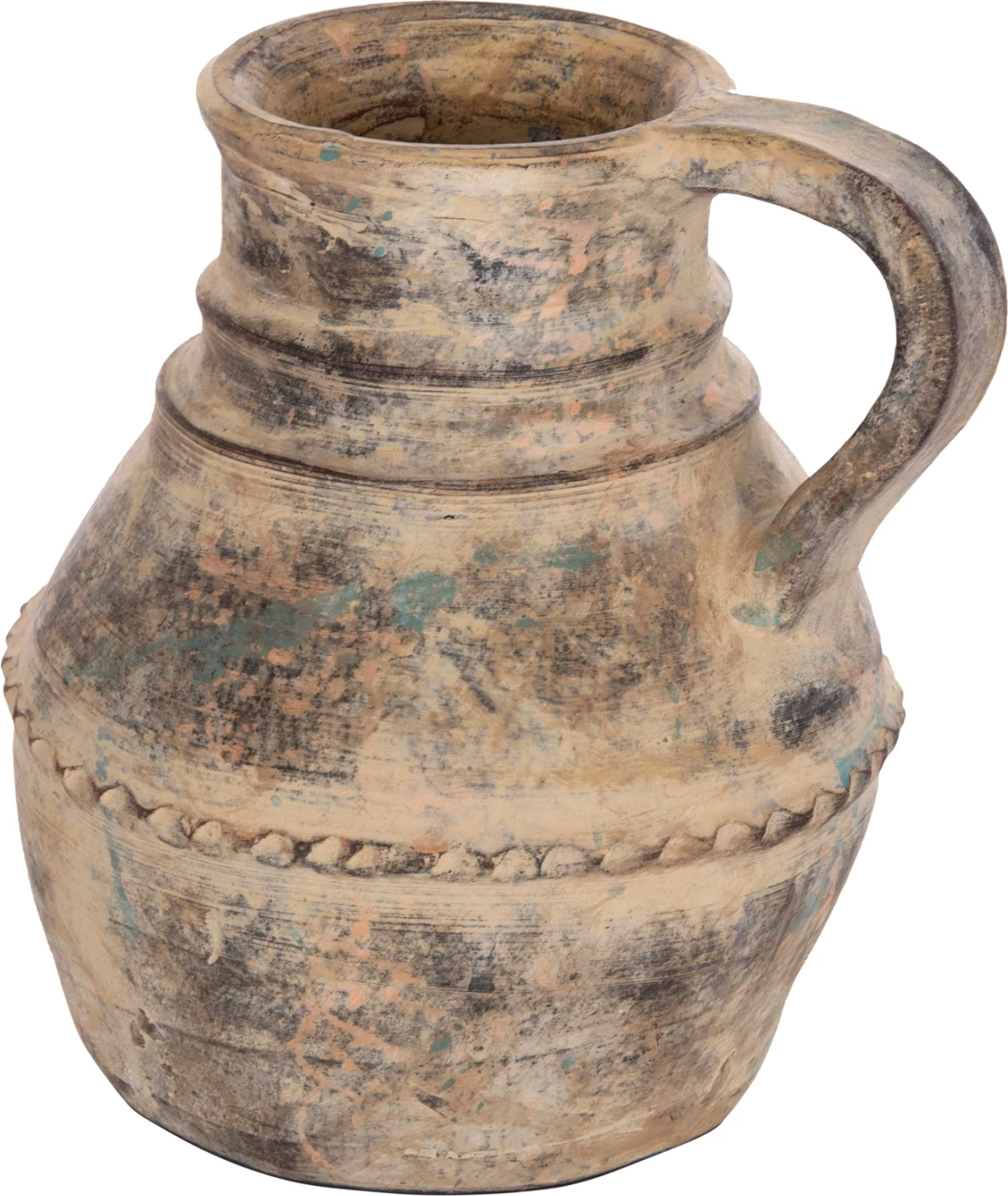 Vazo dekorative tavoline VERMO, terrakotë, ngjyrë krem-bezhë, Φ20x20.5cm