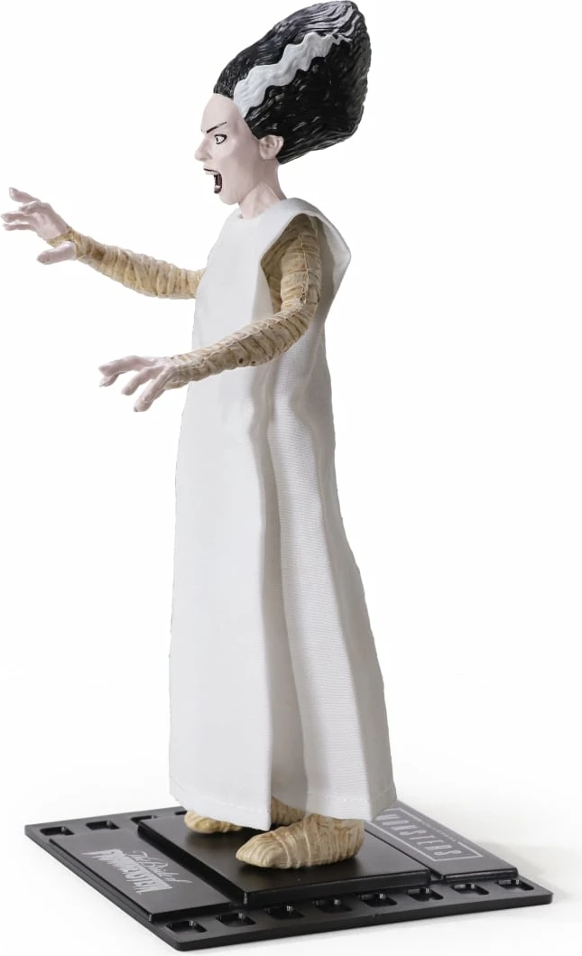 Figurinë e lakueshme NOBLE COLLECTION Bendyfigs Universal Monsters Bride of Frankenstein 19 cm, e bardhë