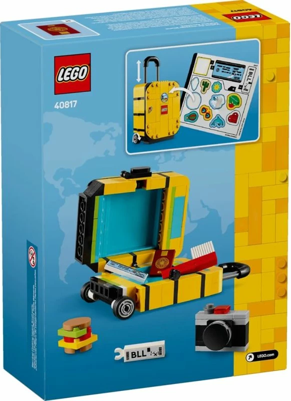 Lodër LEGO për fëmijë, valixhe e verdhë