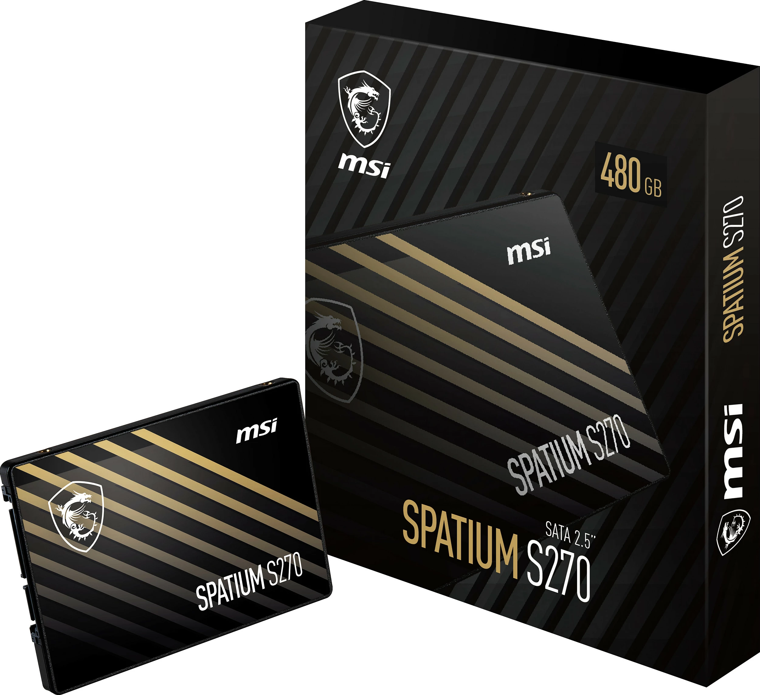 SSD i brendshëm MSI SPATIUM S270 480GB, 2.5" SATA III, 6Gb/s, i zi/ari