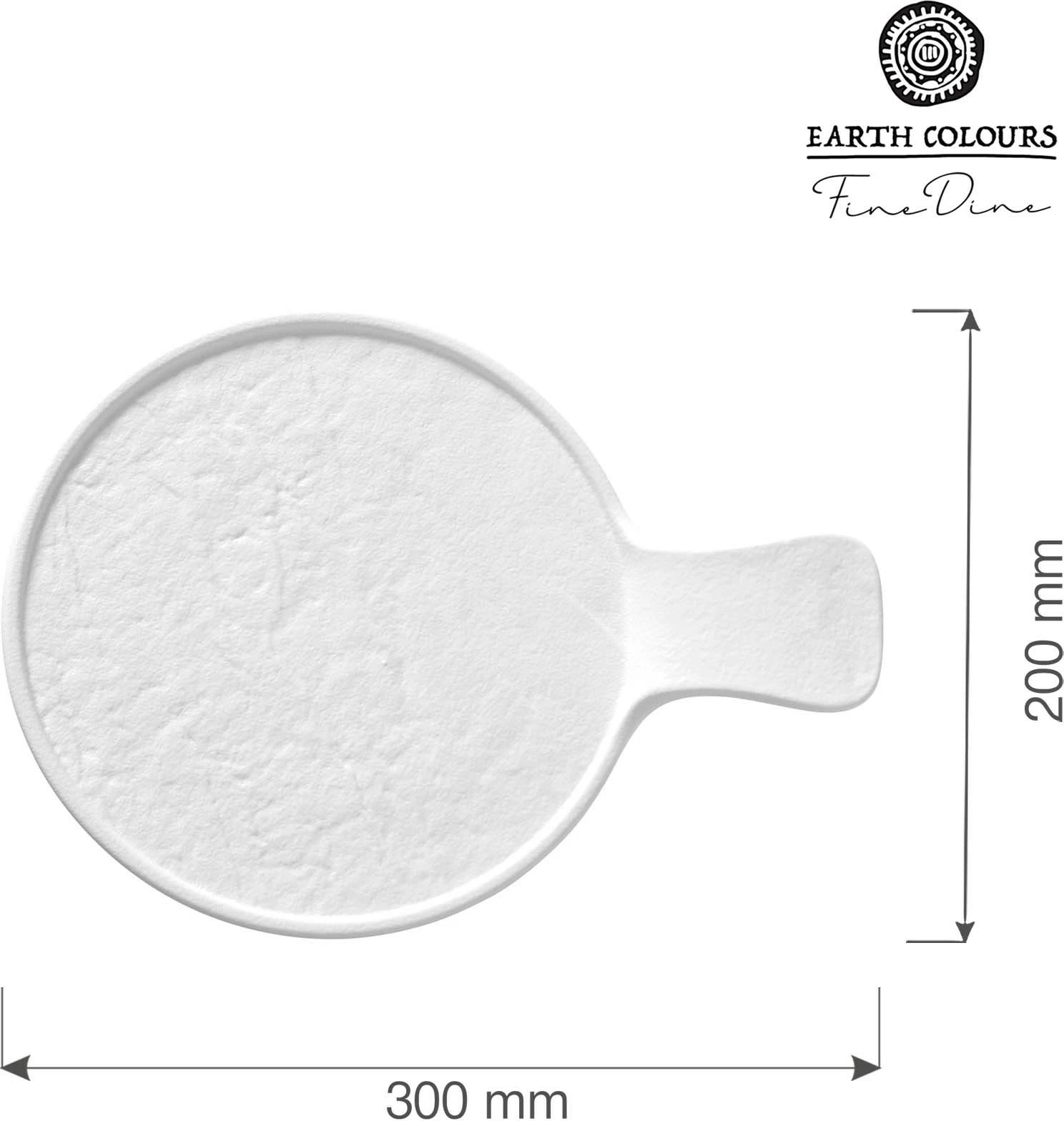 Pjatë shërbimi Fine Dine Nordic 300x220x30mm, porcelan, e bardhë, set 3 copë