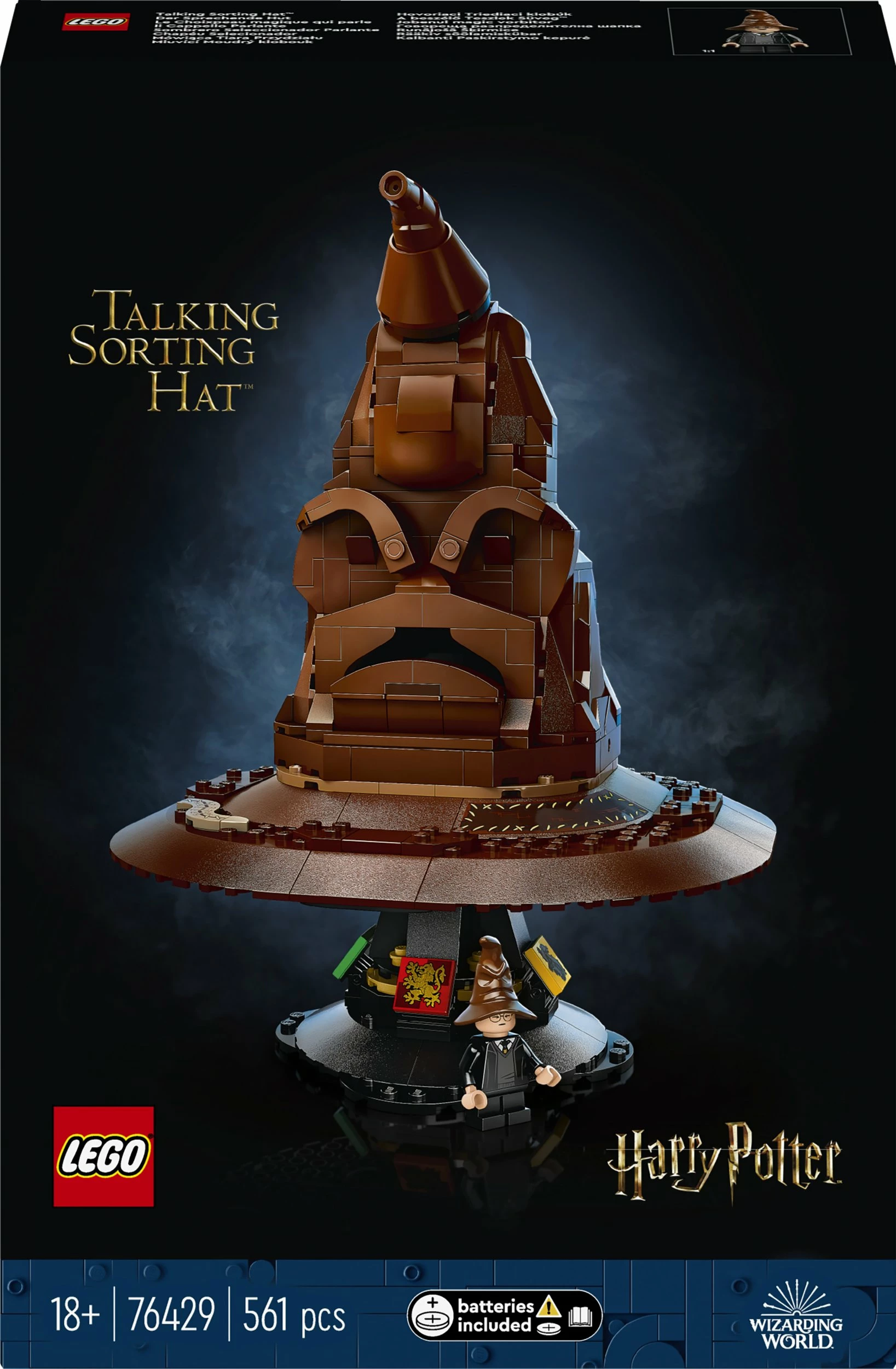 Set LEGO LEGO Harry Potter Sorting Hat Talking 76429, 561 pjesë, kafe, me minifigurë Harry Potter