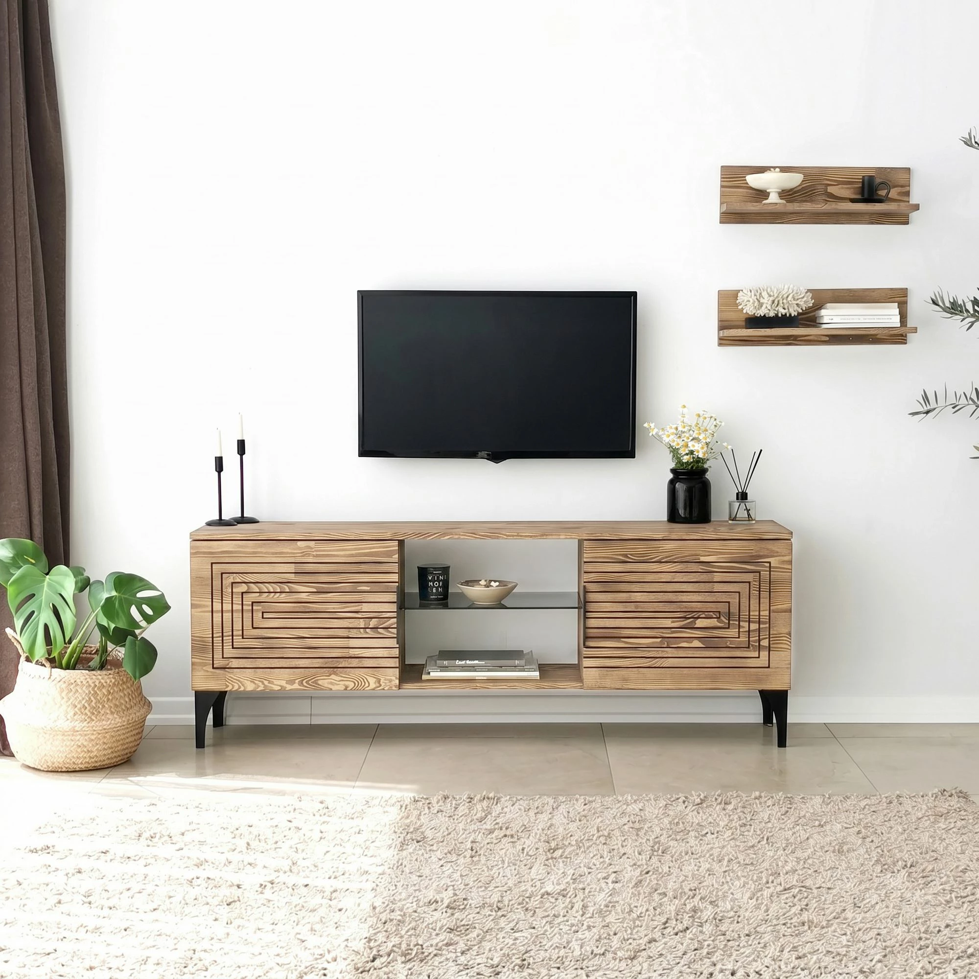 Komodë TV Hanah Home Joanne, ngjyrë lisi