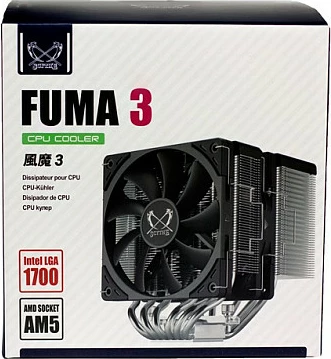 Ftohës ajri për CPU Scythe Fuma 3, 2x120mm PWM, LGA1700/AM5, i zi