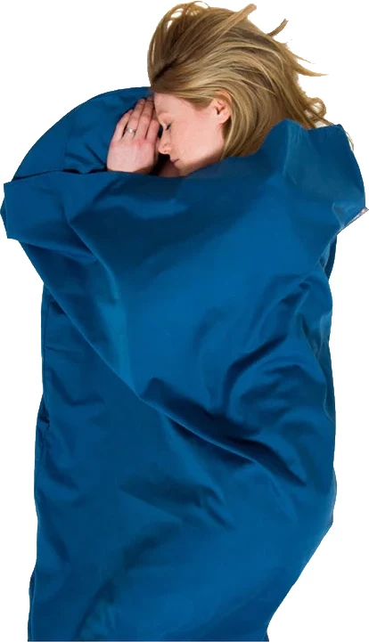 Polycotton Sleeping Bag Liner, Rectangular, Navy