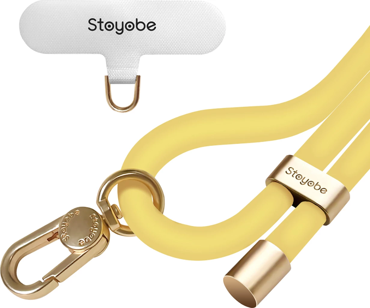 Mbështjellës telefoni Stoyobe Phone Lanyard, silikon, e verdhë