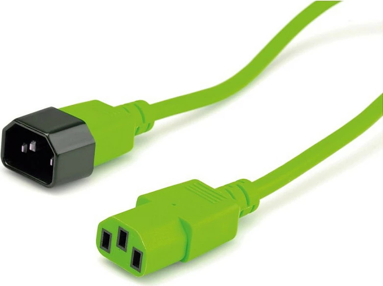 Kabllo rryme ROLINE 19.08.1534, IEC 320 mashkull-në-femër, 3 m, 10A/250V, e gjelbër