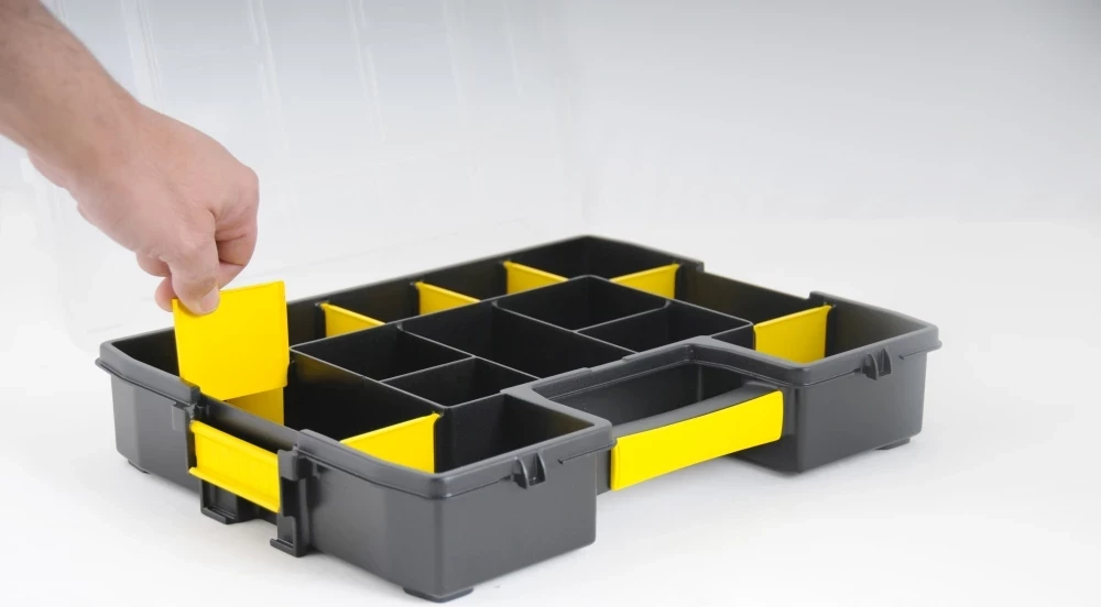 Organizator veglash Stanley Sortmaster Junior 1-97-483 29.2×37.5×6.7 cm gri/verdhe