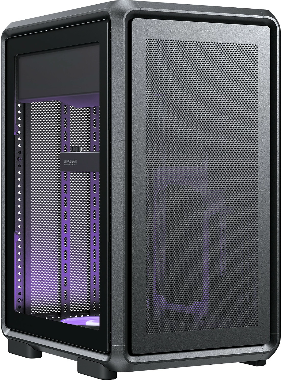 Kasë Cooler Master MasterFrame 400 Mesh, Midi Tower, USB-C, e zezë/transparent