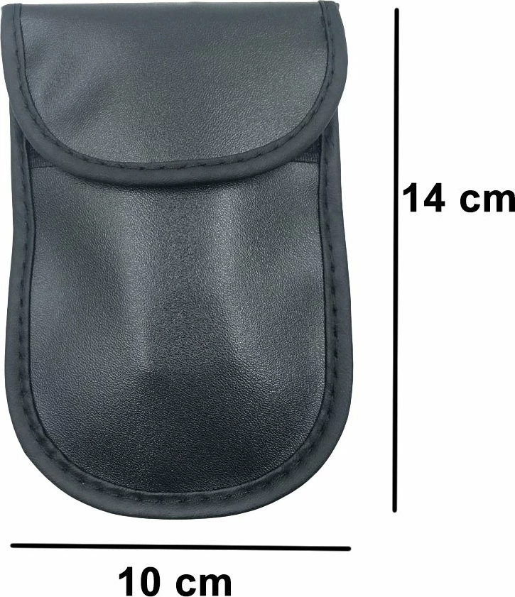 Mbështjellës kundër vjedhjes për çelësa makine Hurtel, Faraday Box, 14x10cm, i zi