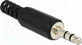 Prizë audio 3.5mm stereo DeLOCK 65534, për saldim, e zezë