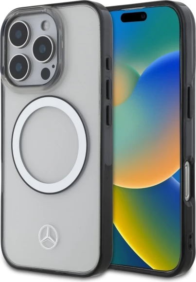 Mbështjellës Mercedes MagSafe për iPhone 16 Pro Max, Transparent