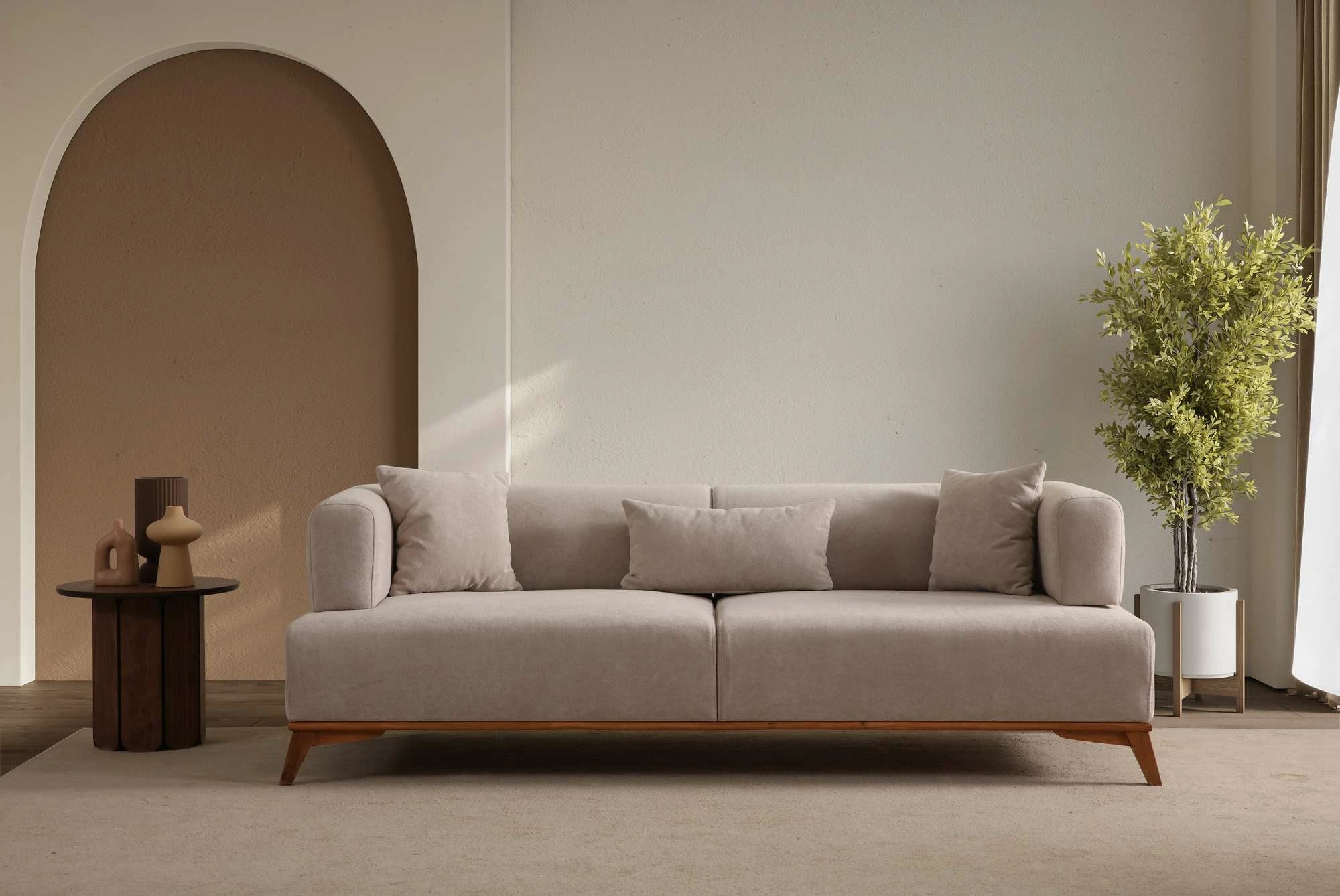 Divan treshe Hera, krem, Atelier del Sofa