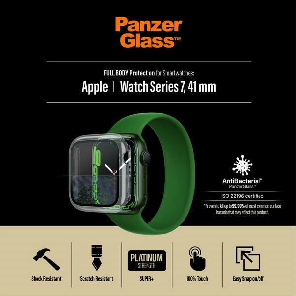 Mbështjellës PanzerGlass për Apple Watch 7/8, 41 mm, transparent
